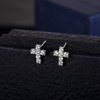 TRUMIUM Cross Earrings for Men Women 925 Sterling Silver Hypoallergenic