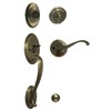 Antique Brass Lock Door Lever Handle Entry/Privacy/Passage/Dummy/Deadbolt 835AB (Front Door