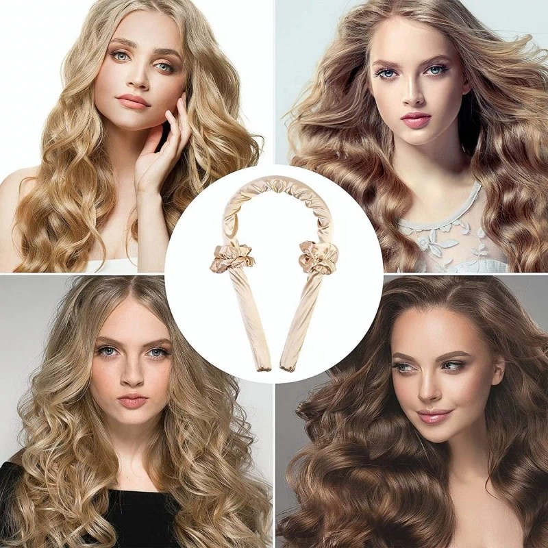 RUMI-MERCADO Curly Ondas En Cabello Rizos Sin Calor Tubo +2