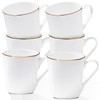 Gang Rinpoche 10 Oz White Bone China Coffee Mugs,Porcelain Tea
