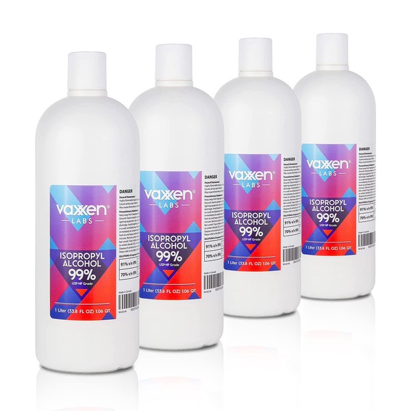 Isopropyl Alcohol 99% (IPA) - USP-NF Concentrated Rubbing Alcohol - Made in USA - 128 Fl Oz/Gallon (1 Gallon)