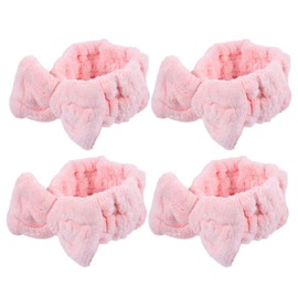 Lurrose Girl Headband 4pcs Spa Facial Headbands, Bow Makeup Headbands Face Washing Spa Headband Hair Bands for Women () Hair Makeup Headbands