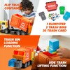 JOYIN Large Friction Powered Garbage Truck Toy Set, Includes Dumpster,