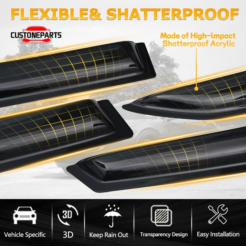 Window Visors Shade Sun Rain Guards FIT 2014-2020 Nissan Rogue