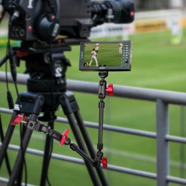 JEBUTU 22 inches/57 cm Magic Arm with Super Clamp, 360° Flexible Camera Table Tripod & Clamp, Overhead Phone Holder, Articulated Arm Table Mount with 1/4 Inch Screws for LED Light, Camera, Microphone,