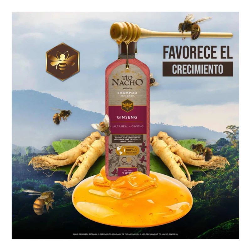 Shampoo Tío Nacho Ginseng Anti Caída 950 Ml