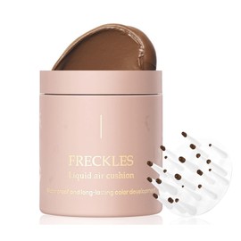 Grgowe Liquid Natural Freckles Pen, Long Lasting Fake Freckles Air Cushion Stamp, Freckle Stamp, Face Freckles Air Cushion, Natural Fake Freckle Makeup Tool