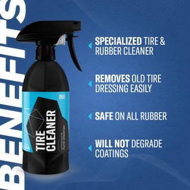 Gyeon Tire Cleaner Advanced Rubber Cleaner for Tires Trim Mats Restores Deep Clean and Preparation Removes Embedded Dirt Grime Dressing Residue Long Lasting Results Detailing Essential