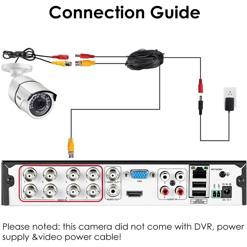 ZOSI 5.0MP TVI Security Camera-Super HD Bullet Waterproof CCTV BNC