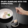 TIICOO Dragon & Phoenix Stainless Steel Chopsticks Set - 4