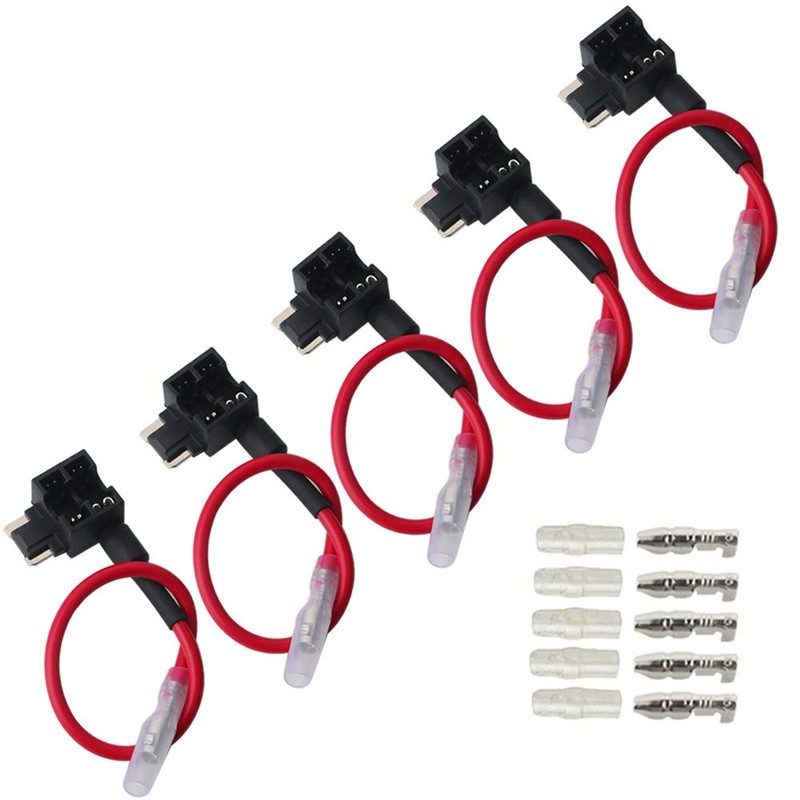 FULARR 5Pcs Premium ACN Low-Profile Add-A-Circuit Fuse Tap, Piggy Back