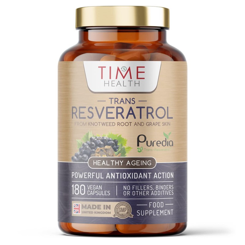 Trans Resveratrol - Premium Brand Puredia - 180 Capsules -