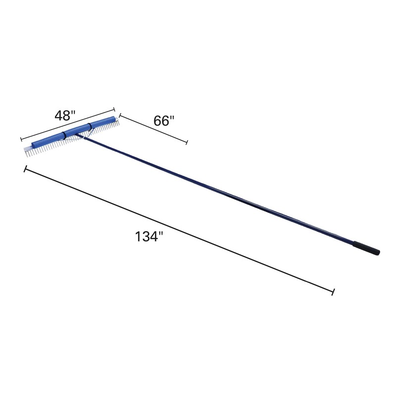 Extreme Max 3005.4254 48" Floating Weed Lake Rake with 11'