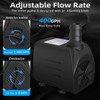 400GPH Submersible Water Pump(1500L/H, 25W), waatoos Durable Outdoor Fountain Pump