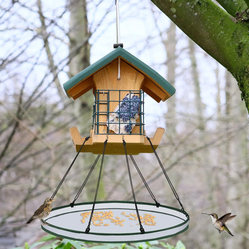 FoldTier 1 Piece Universal Wild Bird Seed Catcher Hanging Hoop