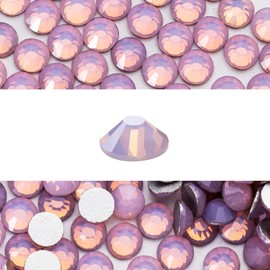 Novani 3000 Pieces Flatback Rhinestones Glass Round Gems Pink Opal Crystals for Nail Art DIY Crafts Clothes Shoes,SS10,2.7-2.9mm