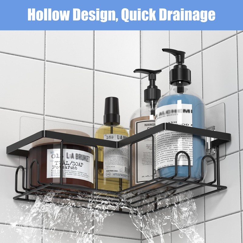 LOOBOV Shower Caddy Corner, 3-Pack Rustproof Shower Shelves, Bathroom Caddy