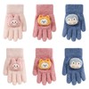 JUPSK Kids Gloves Winter Knitted Gloves Magic Full Finger Gloves