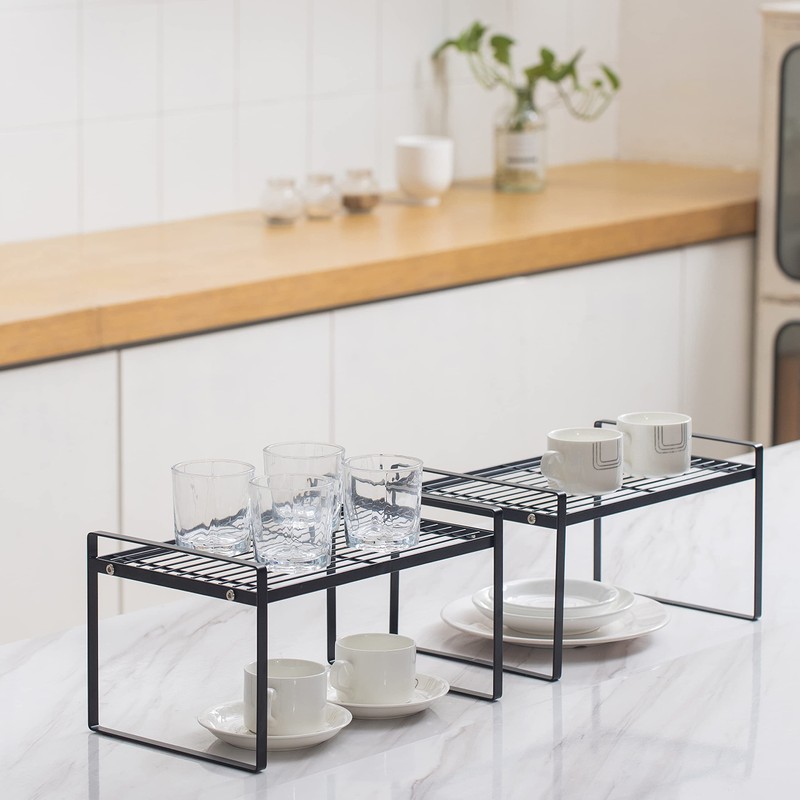 Shantton 2Pack Kitchen Cabinet Shelf Counter Organizer Rack Pantry Storage