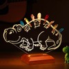 CoolGift Mart Light Up Guitar Pick Holder, Acrylic Dinosaur Pick