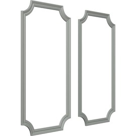 Ekena Millwork PMLKOX24X48B 24" W x 48" H Oxford Smooth Moulding Kit (Double Panel), Primed White