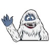 Abominable Snow Beast Christmas Snowman Waving Arm WiperTag with Decal