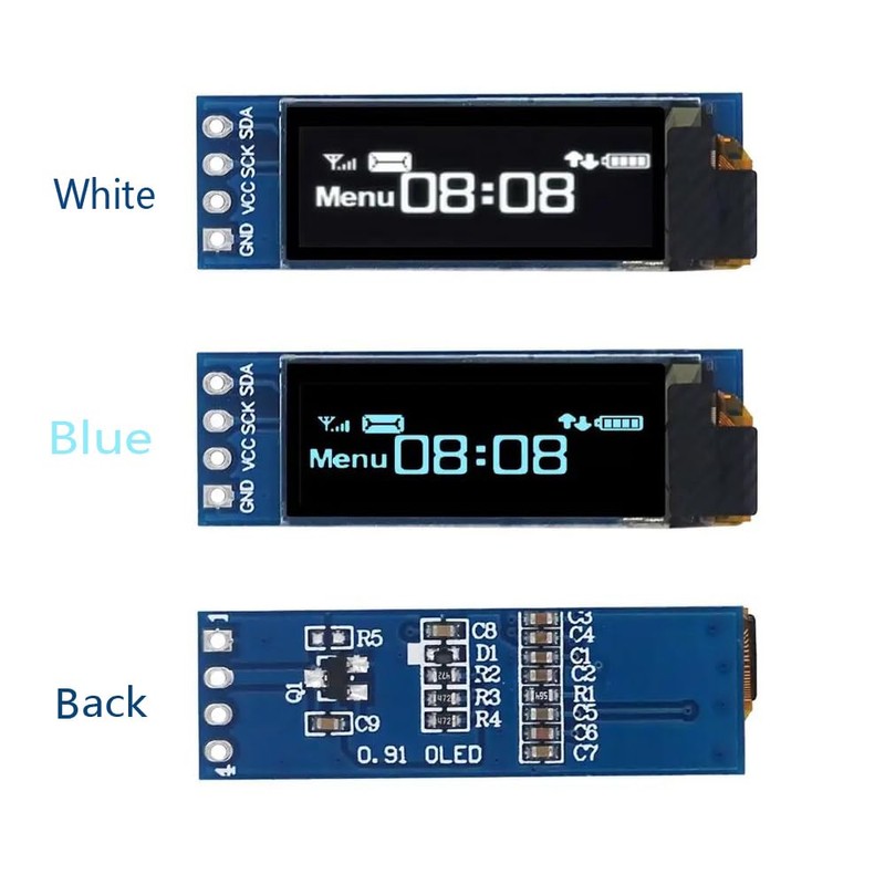 0.91inch I2C OLED Display Module I2C SSD1306 OLED Display Module