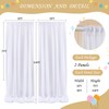 10ft x 7ft White Chiffon Backdrop Curtain with Lights String