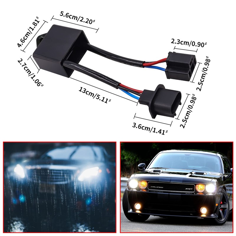 H13 a H4 Decodificadores HID Eliminador de filtro, adaptador antiparpadeo,