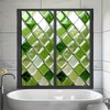 Starlit Patio Green Mosaic Window Film Glass Tile Style Static