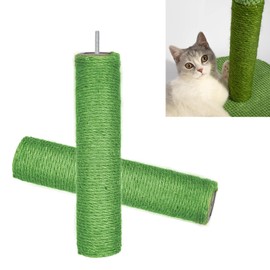 Pack of 2 Sisal Rope for Scratching Post, Cat Scratching Post Replacement, Natural Sisal Trunk Scratching Post for Cats, Scratching Post Replacement Scratching Post Parts for Renovation, Includes
