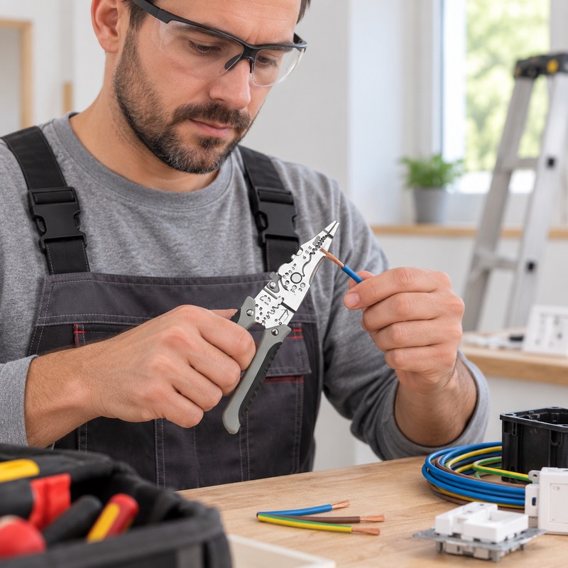 Multifunctional Electrician Pliers for Wire Stripping – Stainless Steel Hand