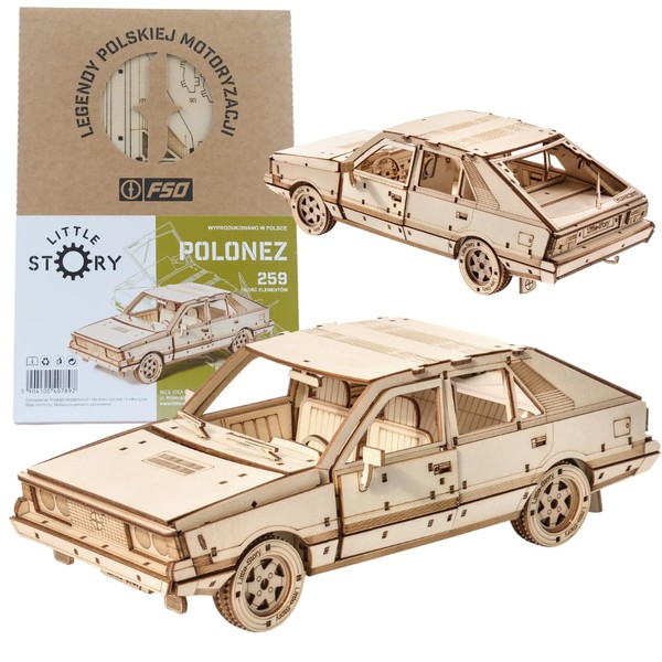 Little Story Wooden Puzzle 3D Educational Model Polonez 1500 FSO