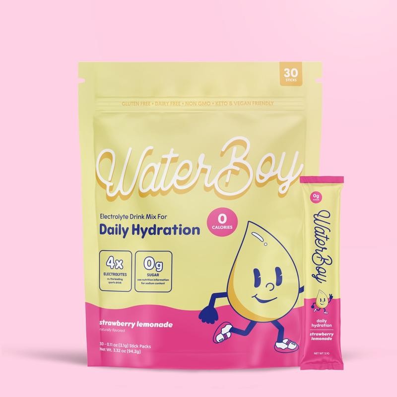 Daily Hydration Supplement | Sugar Free 1,570mg Electrolyte Powder Packets:_Watermelon_30