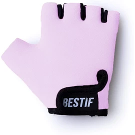 BESTIF Children's Cycling Gloves for Boys and Girls Fingerless Cycling Gloves Half Finger Velcro Closure Gel Padding (Powder Pink, XXS/XS)