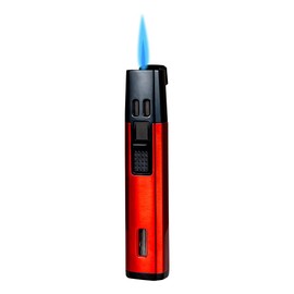 New Sleek Pen Single Flame Torch by Jetline (Red )