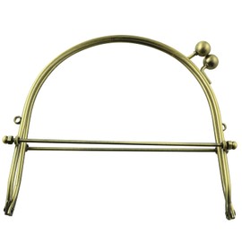 LQ Industrial 15.5cm Handmade Bag Sewing Craft Making Decoration Accessory Vintage Purse Bag Frame U Shape DIY Coin Purse Buckle Lock Metal Clutch Bag Frame Handle for Handbag and DIY Sewing Craft