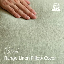 Foindtower Pack of 2, Decorative Linen Solid Throw Pillow Covers Accent Lumbar Cushion Case Boho Farmhouse Pillowcase for Chair Couch Sofa Bedroom Living Room Home Decor 12x20 Inch Light Sage Green