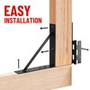 Gate Corner Brace Bracket, Heavy Duty Fence Gate Frame Kit,