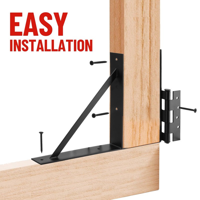Gate Corner Brace Bracket, Heavy Duty Fence Gate Frame Kit,