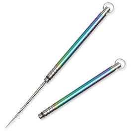 Larow Pond Portable Toothpick, Popular, Titanium Toothpick, 2-Piece Set, 6 Colors, 21 Patterns (Colorful & Colorful)