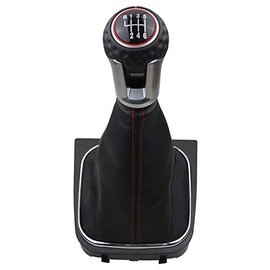 IMCCZONY 6 Speed Gear Shift Knob Gaiter Boot Cover Kit Gear Shift Knob for Golf 5 6 MK5 MK6 GTD R32 R20 2004-2013