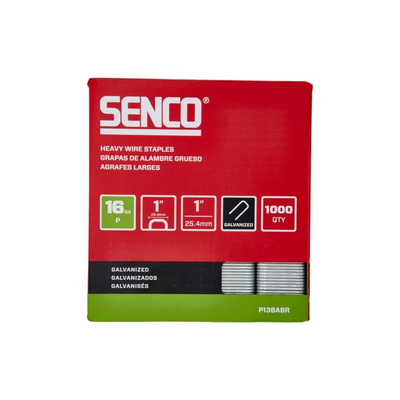 SENCO P13BABR 1" 16 Gauge 1" Crown Heavy Wire Staples,
