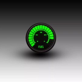 Intellitronix Fuel Gauge Bar-Graph Style 2 1/16" GREEN LEDs Black Bezel Intellitronix B9016G