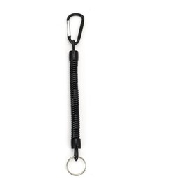 Pack of 5 Spiral Key Chains with Carabiner Elastic Fishing Lanyards Spiral Lanyard Spiral Cable Coil Springs Key Ring for Fishing Boating Camping Outdoor