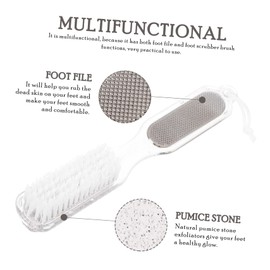 Healeved 3pcs Multifunctional Foot File Exfoliating Callus Remover and Foot Scrubber Brush for Home Use