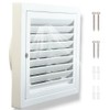 Outdoor Louvered Wall Air Vent Hood Outlet Cover with Grille