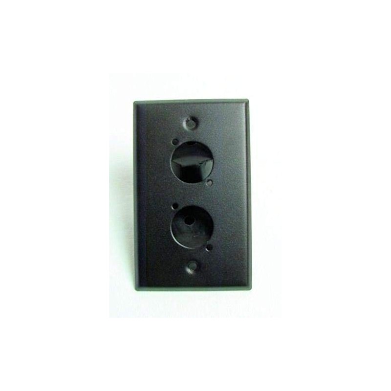 ProCraft Black Stainless Steel Pre-Punched Wall Plate 2"D XLR's