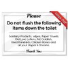 Essentials for Hosts - Do Not Flush The Following -