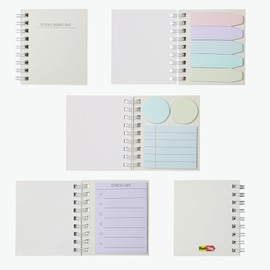 Redi-Tag Small Notebook with Sticky Notes and Flags, Portable Notepad with Adhesive Notes and Flags, Assorted Pastel Colors, 3" x 3", 180 Memos per Notebook (1009679)